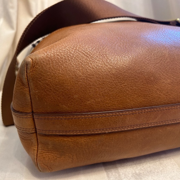 ππ» Fossil Maya Tote Shoulder Bag Leather and Canvas - Picture 11 of 14